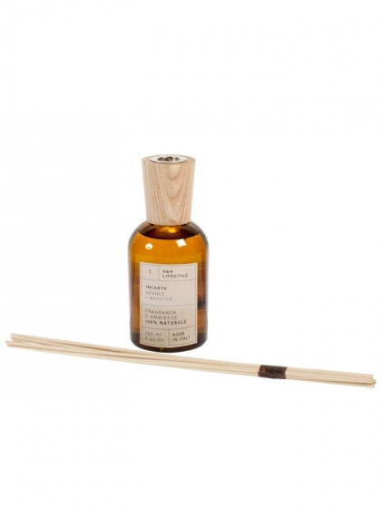 H&H, Diffusore ambiente con bastoncini Arance + basilico 250 ml